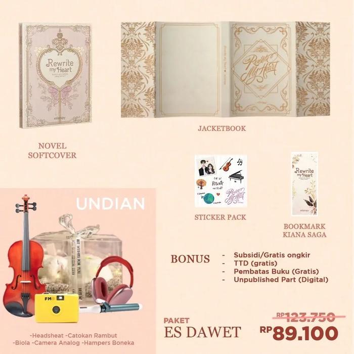 Gambar PRE ORDER - REWRITE MY HEART - ESTERSPY - BUMIFIKSI dari bumifiksipadang Kota Padang Tokopedia