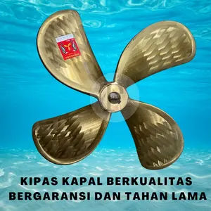 Kipas Perahu 4 Daun Baling Propeller Kuningan