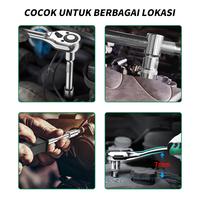 Gambar ISKU Tool Kit Set 82/61 Pcs Kunci Sok Set Shocket Set CR-V Toolkit Lengkap dengan 12pcs Soket 1/2" dan 1/4" untuk Perbaikan Rumah Mobil Motor Sepeda - Tool Kit Set 61, 24 Teeth dari PERKAKASKU.ID TOKOPEDIA Kota Administrasi Jakarta Utara 5 Tokopedia