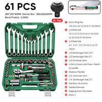 Gambar ISKU Tool Kit Set 82/61 Pcs Kunci Sok Set Shocket Set CR-V Toolkit Lengkap dengan 12pcs Soket 1/2" dan 1/4" untuk Perbaikan Rumah Mobil Motor Sepeda - Tool Kit Set 61, 24 Teeth dari PERKAKASKU.ID TOKOPEDIA Kota Administrasi Jakarta Utara 3 Tokopedia