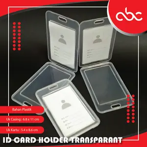 Casing ID Card Holder Plastik 2 Muka tranparant