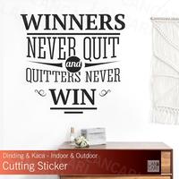 Gambar Cutting Stiker Hiasan Ruangan Motivasi WinnerS Sticker hiasan Dinding - M, Hitam dari LANCARI Kota Administrasi Jakarta Pusat 2 Tokopedia