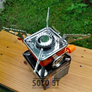 KOVAR KOMPOR GAS CAMPING PORTABLE MINI LIPAT ULTRALIGHT STOVE OUTDOOR  WINDPROOF - KOTAK LWY
