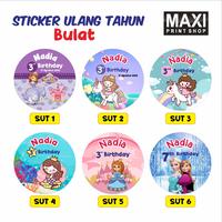Gambar Sticker ulang tahun anak perempuan custom dari Maxi Print Shop Kota Tangerang Selatan 2 Tokopedia