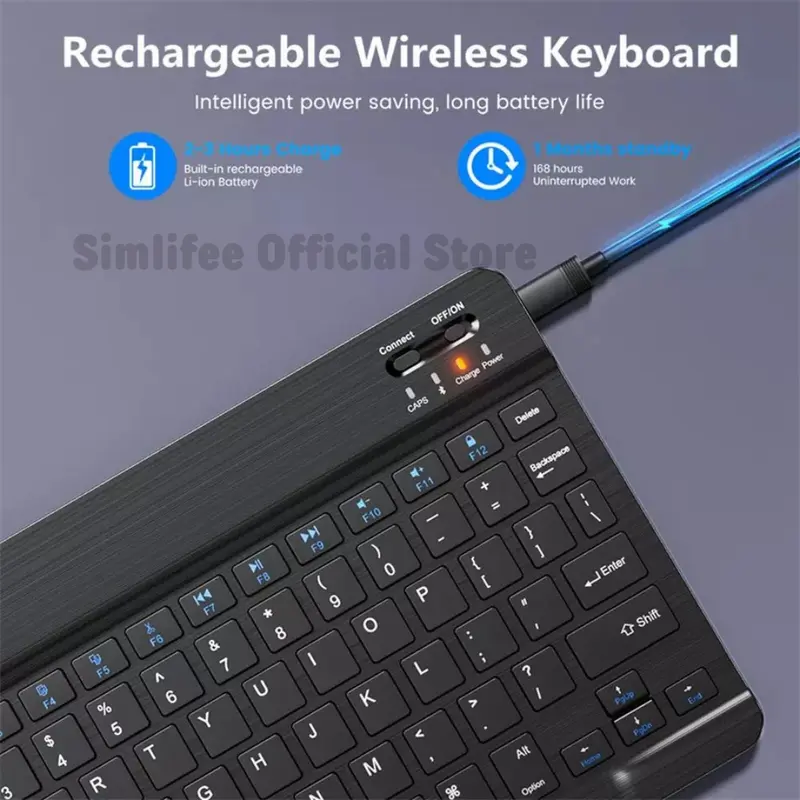 Keyboard Mouse Bluetooth Silent Wireless Slim Lightweight Portable IOS 2