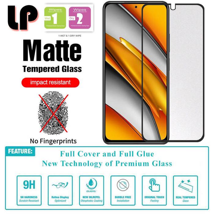 Gambar LP Full Matte Tempered Glass Xiaomi 12T - for Xiaomi 12T - Anti Glare Screen Guard Protector Cover dari Logay Acc Kota Bandung Tokopedia