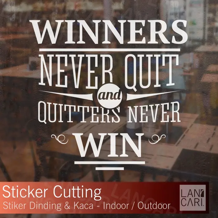 Gambar Cutting Stiker Hiasan Ruangan Motivasi WinnerS Sticker hiasan Dinding - M, Hitam dari LANCARI Kota Administrasi Jakarta Pusat 4 Tokopedia