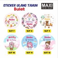 Gambar Sticker ulang tahun anak perempuan custom dari Maxi Print Shop Kota Tangerang Selatan 3 Tokopedia