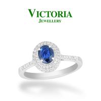 Gambar Cincin Berlian Blue Sapphire VLR927048 Victoria Jewellery dari Victoria Jewellery Online Kota Administrasi Jakarta Selatan 1 Tokopedia