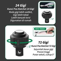 Gambar ISKU Tool Kit Set 82/61 Pcs Kunci Sok Set Shocket Set CR-V Toolkit Lengkap dengan 12pcs Soket 1/2" dan 1/4" untuk Perbaikan Rumah Mobil Motor Sepeda - Tool Kit Set 61, 24 Teeth dari PERKAKASKU.ID TOKOPEDIA Kota Administrasi Jakarta Utara 4 Tokopedia
