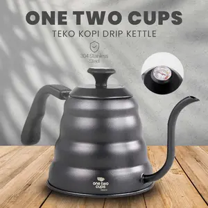 Ceret Pemasak Kopi Pembuat Kopi dengan Termometer Pot Drip Coffee Make