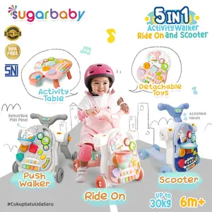 SUGARBABY 5in1 Activity Walker, Ride-On and Scooter/Push walker