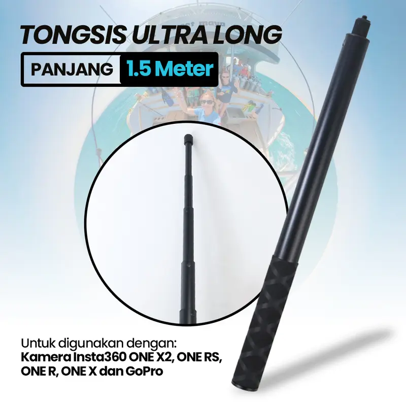 invisible stick monopod tongsis insta360 one x3 / x2 one R RS Gopro 0