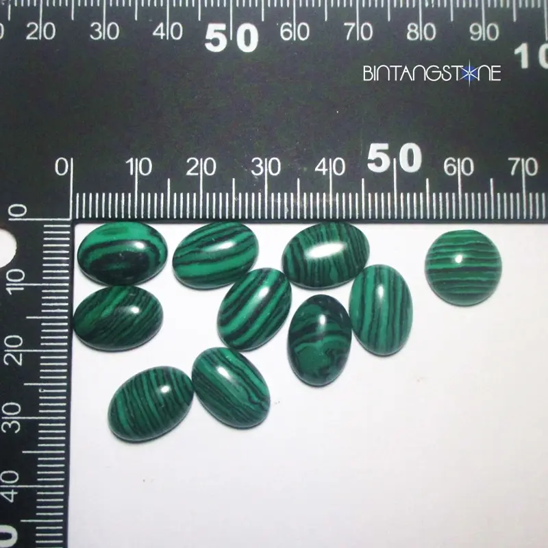 Malachite Africa Cabochon Batu Crystal Healing Cincin Liontin 1