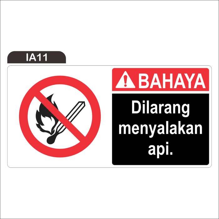 Jual RAMBU BAHAYA DILARANG MENYALAKAN API - L : 60x30 cm, Plat+Kiwa ...