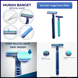 Alat Cukur Jenggot 2 Mata Pisau Alat Cukur Kumis