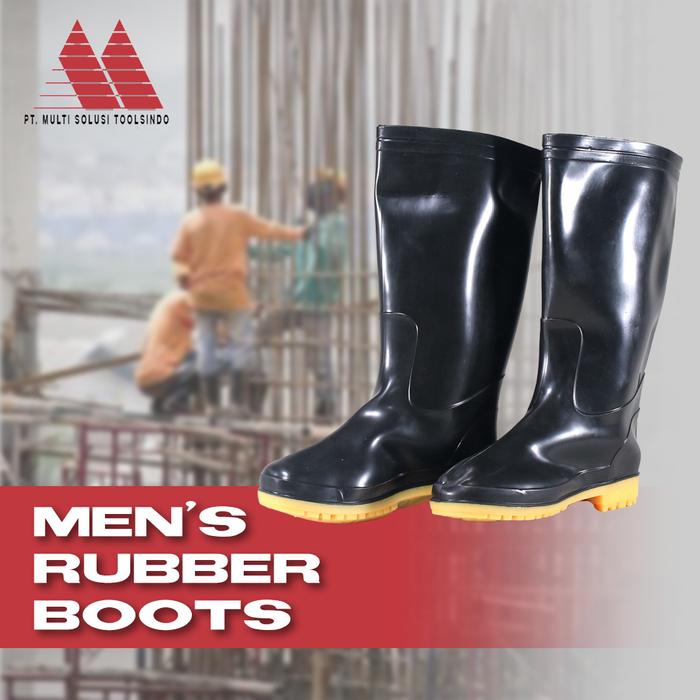 Gambar Sepatu Boots Karet Pria Setinggi Betis Sol Anti Slip Buat Kerja Proyek - 40 dari MST TOOLS Kota Administrasi Jakarta Barat Tokopedia