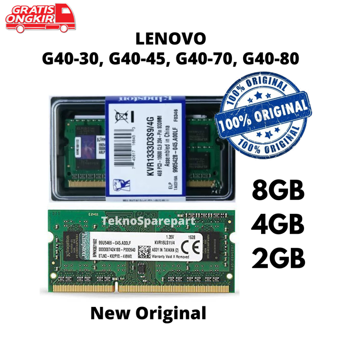 Lenovo G40-30 Windows11 SSD128GB メモリ8GB Jual Memory 8GB 4GB 2GB Lenovo G40 G40-45 30 70 80 New Original