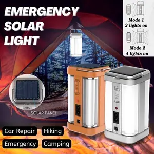 Lampu Camping Lentera Portabel 4 Sisi Lampu Emergency Led Super Terang
