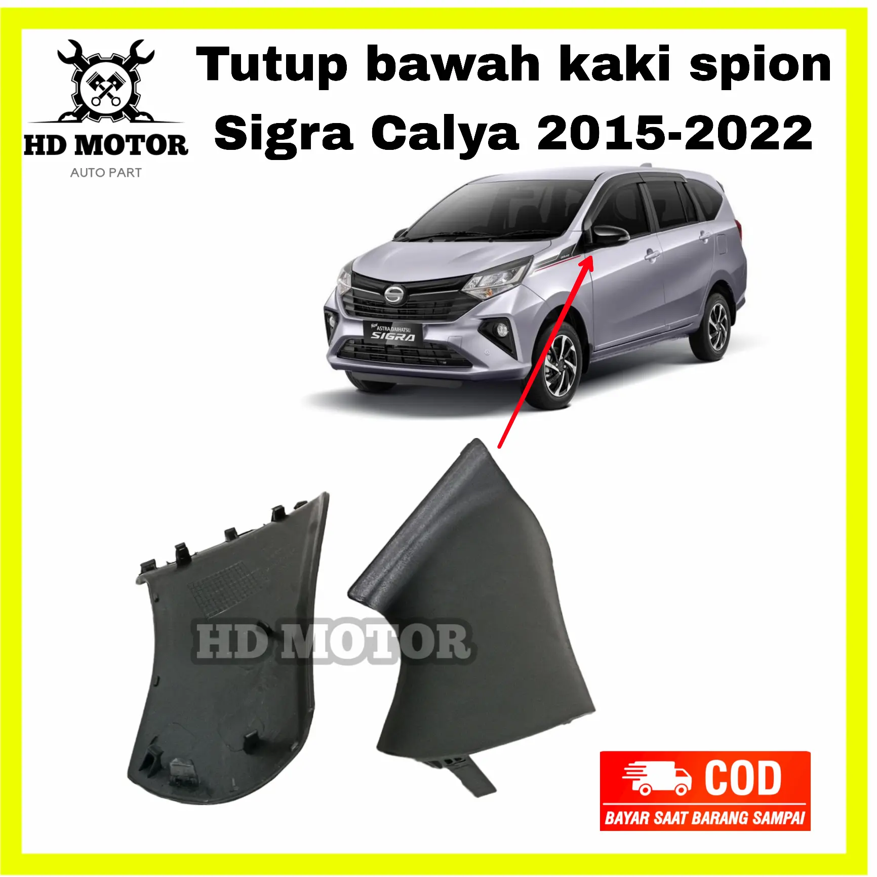 cover tutup bawah kaki spion Sigra Calya 2016 sampai 2022 kanan / kiri