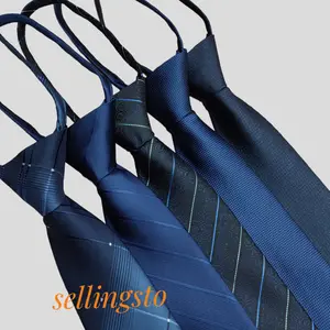 dasi biru navy dasi instan pria dasi kantor pesta wisuda dasi zipper