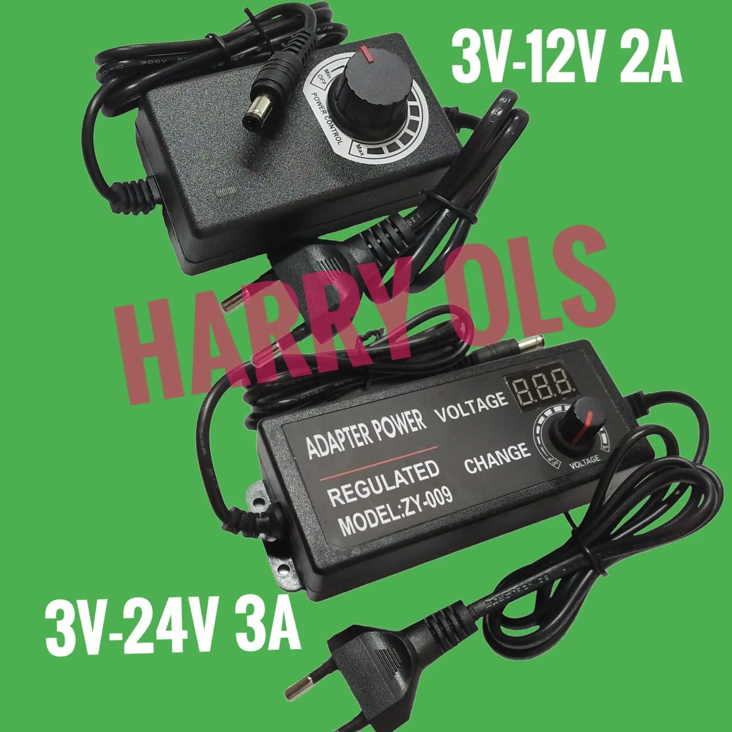 Adaptor Universal 3V 5V 6V 9V 12V 15V 18V 24V 2A 3A AC 100V-240V DC