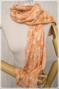 Gambar muffler - ikat warna alam - kesumba dari kait handmade Kota Malang 2 Tokopedia