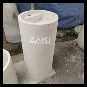Wastafel Cuci Tangan Terazzo Model Silinder