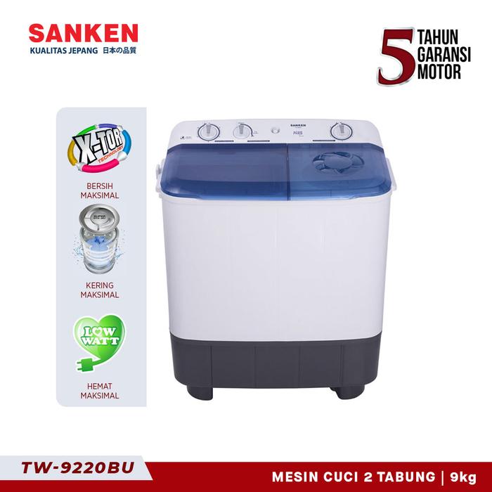 Gambar Sanken Mesin Cuci Twin Tub TW-9220BU 9kg Mesin Cuci 2 Dua Tabung dari Sanken Official Store Kota Administrasi Jakarta Barat Tokopedia