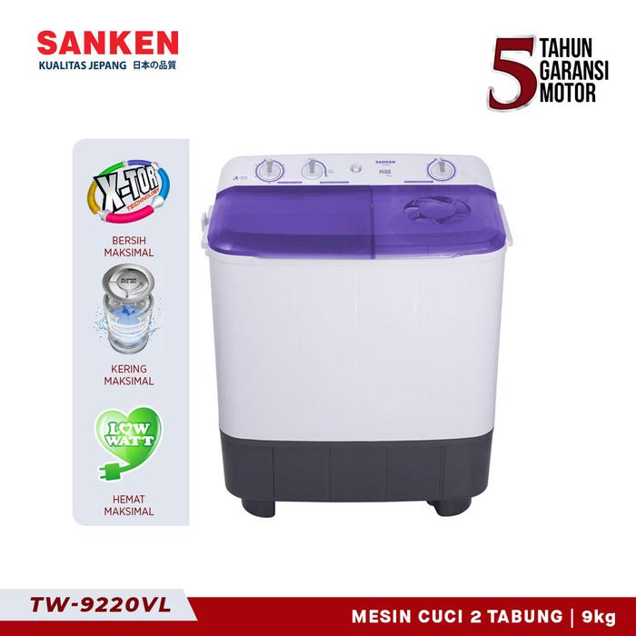Gambar Sanken Mesin Cuci Twin Tub TW-9220VL 9kg Mesin Cuci 2 Dua Tabung dari Sanken Official Store Kota Administrasi Jakarta Barat Tokopedia