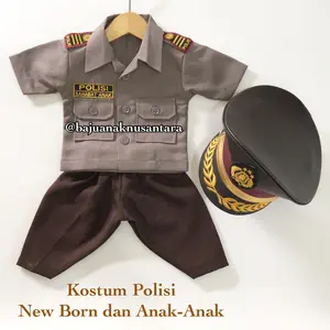 KOSTUM FOTO PROFESI POLISI BAYI NEWBORN DAN ANAK-ANAK