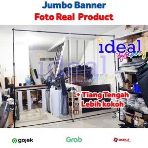 BACKWALL /JUMBO BANNER STAND UK 300cm x 240cm /BACKDROP/TRIPOD BANNER