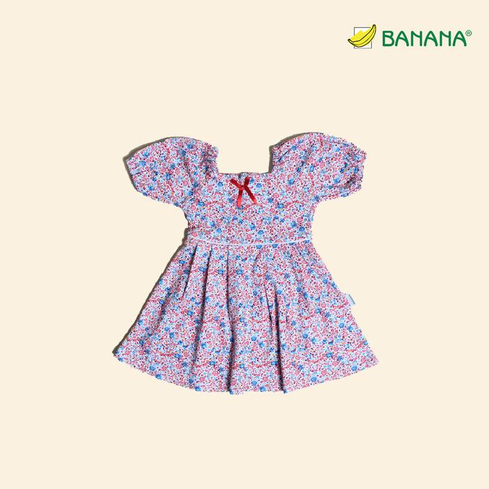 Gambar BANANA Dress Bayi Perempuan Begonia Lengan Pendek Pita Satin - Merah, S dari BANANA Official Store Kota Administrasi Jakarta Timur 5 Tokopedia