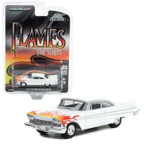 30362 GREENLIGHT 1975 PLYMOUTH BELVEDERE FLAMES DIECAST MOBIL