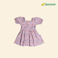 Gambar BANANA Dress Bayi Perempuan Begonia Lengan Pendek Pita Satin - Merah, S dari BANANA Official Store Kota Administrasi Jakarta Timur 3 Tokopedia