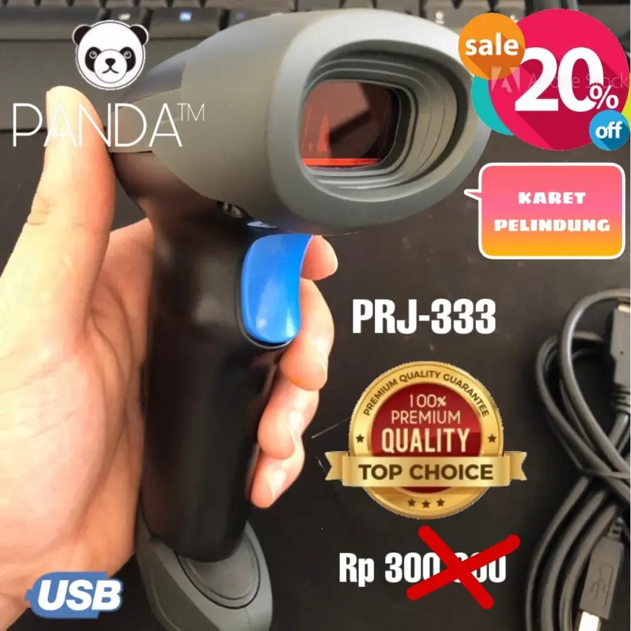 PRJ 333 LASER BARCODE SCANNER 1D AUTO SCAN (USB) PANDA