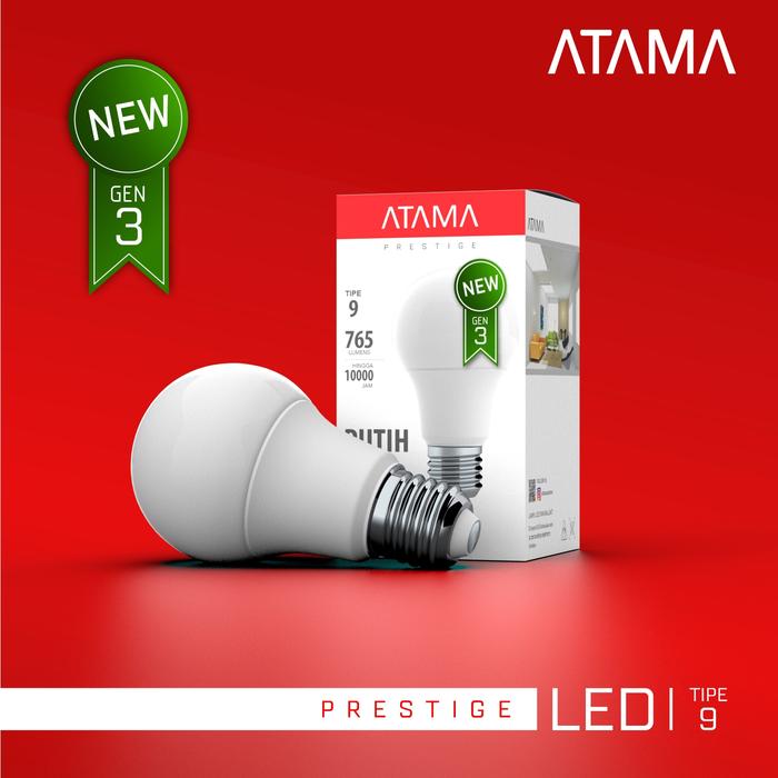 Gambar Lampu LED ATAMA PRESTIGE Tipe 9 GEN 3 (NEW) Putih dari ATAMA Official Store Kota Surabaya Tokopedia