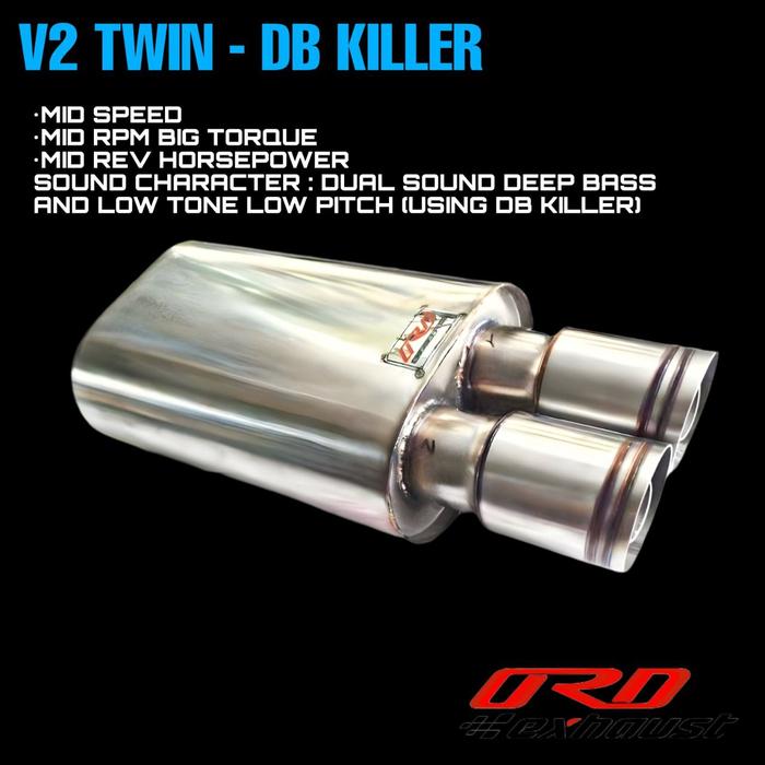 Gambar Muffler v2 twin dari ORDEXHAUST Kota Administrasi Jakarta Timur Tokopedia