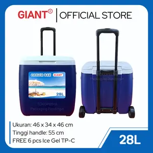 Cooler Box 28 Liter Cool Box Trolley Island Breeze CoolBox Roda Troli