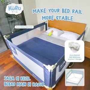 KURU Baby Bedrail 120 160 180 200cm Pembatas Pengaman Pagar Kasur Ranj