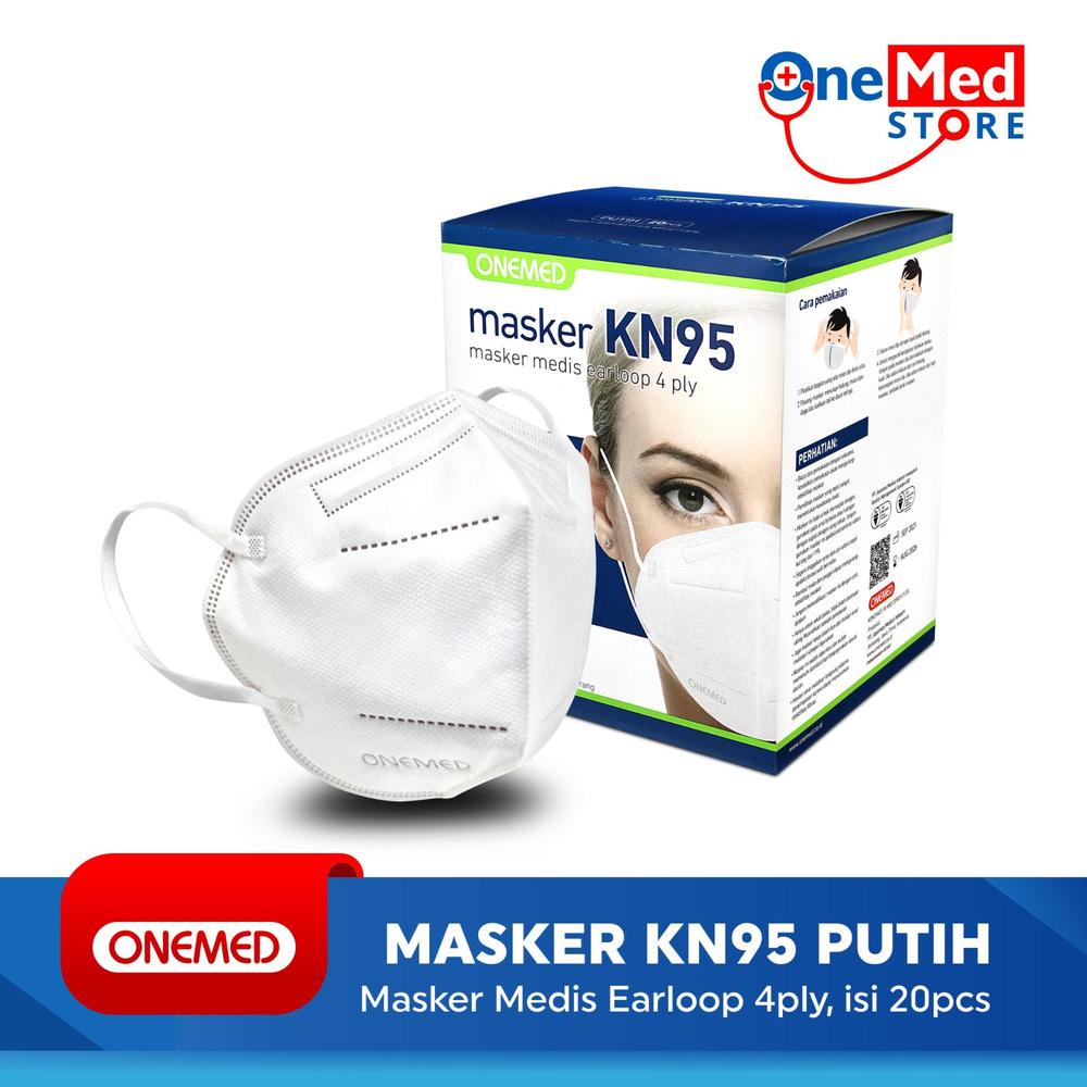 Masker Karet KN95 OneMed 4ply Box isi 20pcs
