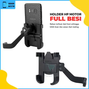 Phone holder motor spion bahan besi kuat dan kokoh dudukan handphone