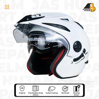 Gambar Helm RN Double Visor Putih mirip Ink t1 dari HelmPro Kota Bandung 2 Tokopedia