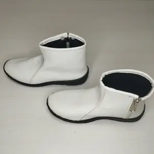 Sepatu Pasukan Drumband/Marchingband Boot Putih Polos.