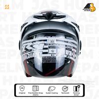 Gambar Helm RN Double Visor Putih mirip Ink t1 dari HelmPro Kota Bandung 4 Tokopedia