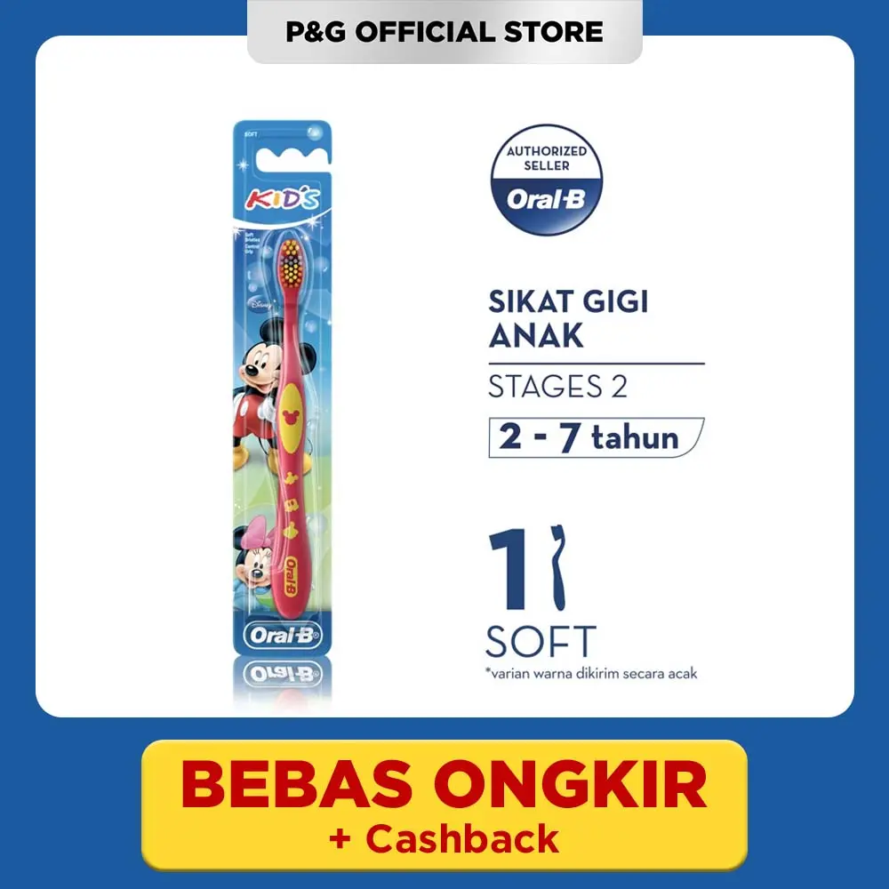 Oral-B Sikat Gigi Anak Stages 2 (2 - 7tahun) Mickey