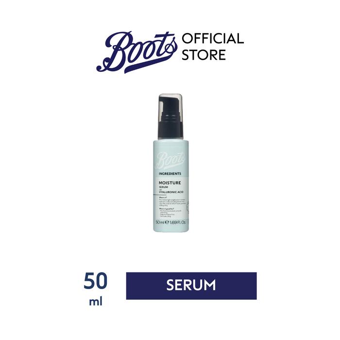 Gambar BOOTS INGREDIENTS MOISTURE SERUM WITH HYALURONIC ACID 50 ML dari Boots Official Indonesia Kab. Bogor Tokopedia