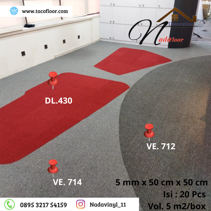 Jual Karpet Tile Delta Karpet Kantor tebal 5 mm - Jakarta Timur - NFD ...
