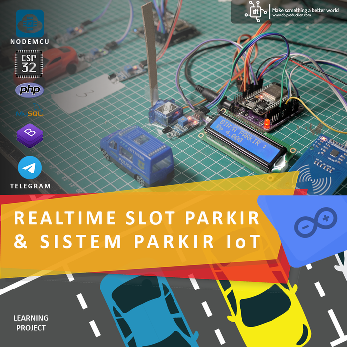 Gambar Kit Belajar IoT Sistem Parkir Dan Real Time Slot Parkir NodeMCU ESP32 dari DT Production Kota Manado Tokopedia