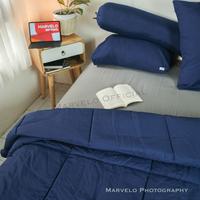 Gambar Marvelo Bedcover Sprei Set Katun Tinggi 30 Biru Abu Size 180 cm dari Marvelo Bedding Kab. Sleman 1 Tokopedia